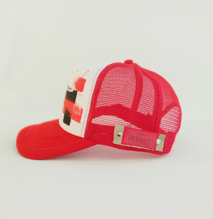 Hat "Abstract Red"