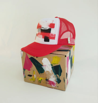 Hat "Abstract Red"